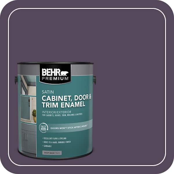 BEHR PREMIUM 1 gal. #PPU17-01 Mata Hari Satin Enamel Interior/Exterior Cabinet, Door & Trim Paint (2)