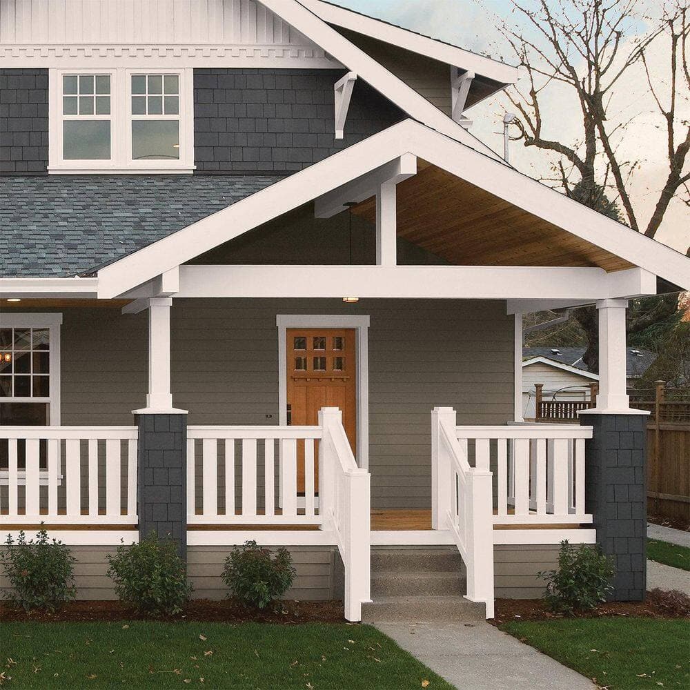 Glidden Premium 1 gal. PPG1017-1 Touchable Semi-Gloss Exterior Latex Paint (4)