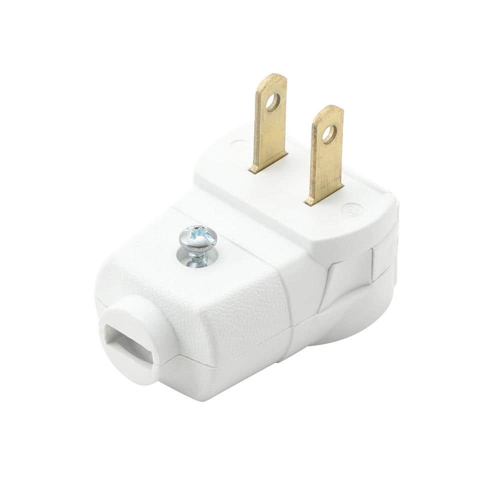 Leviton 15 Amp White Non-Polarized Angle Plug 101AN-W (3)