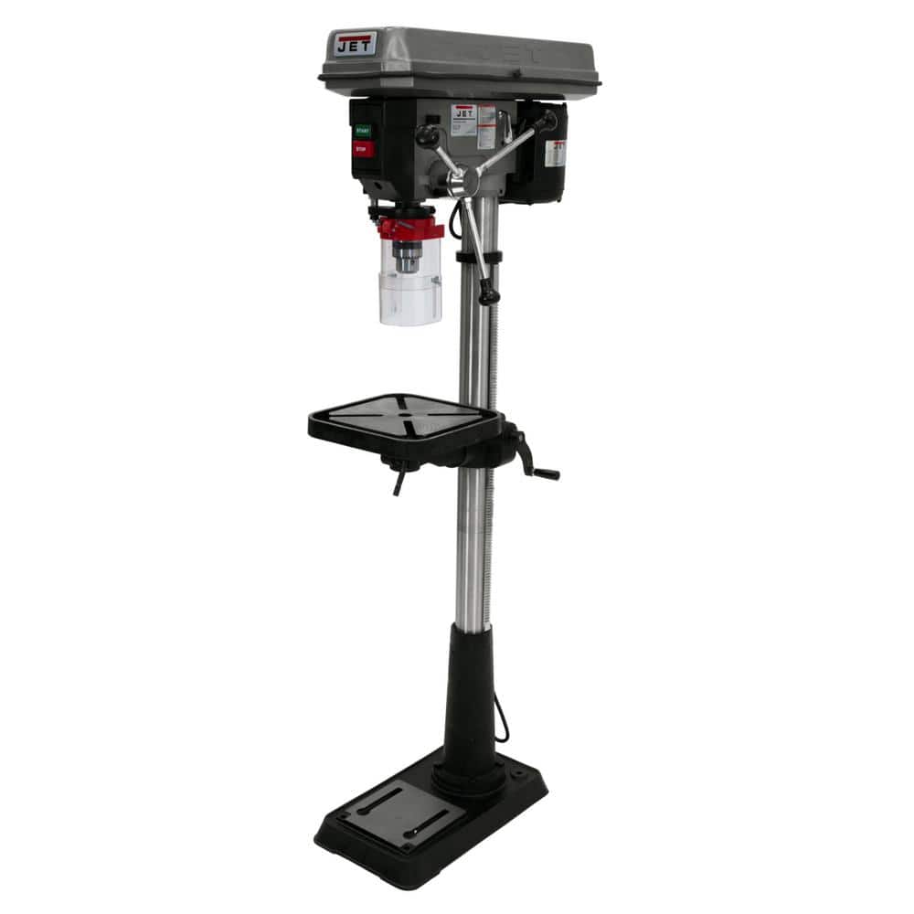 Jet 3/4 HP 15 in. Floor Standing Drill Press with Worklight, 16-Speed, 115-Volt, J-2500