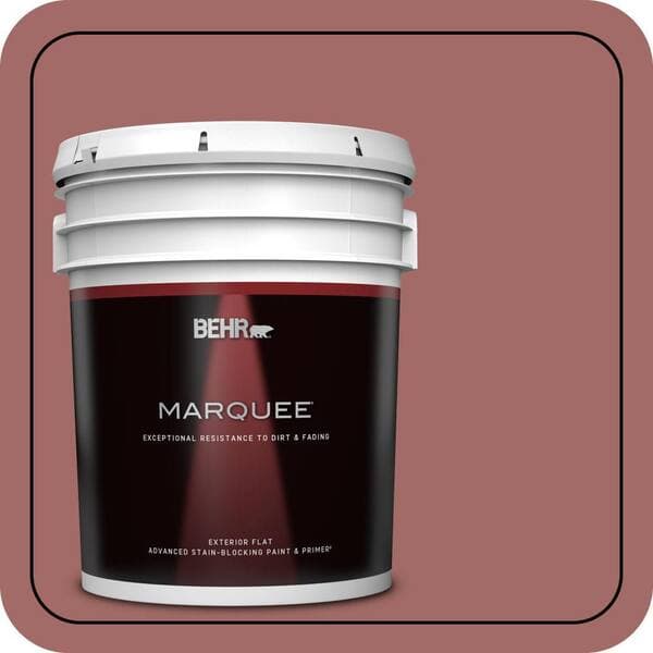 BEHR MARQUEE 5 gal. #S150-5 Vermilion Flat Exterior Paint & Primer (2)