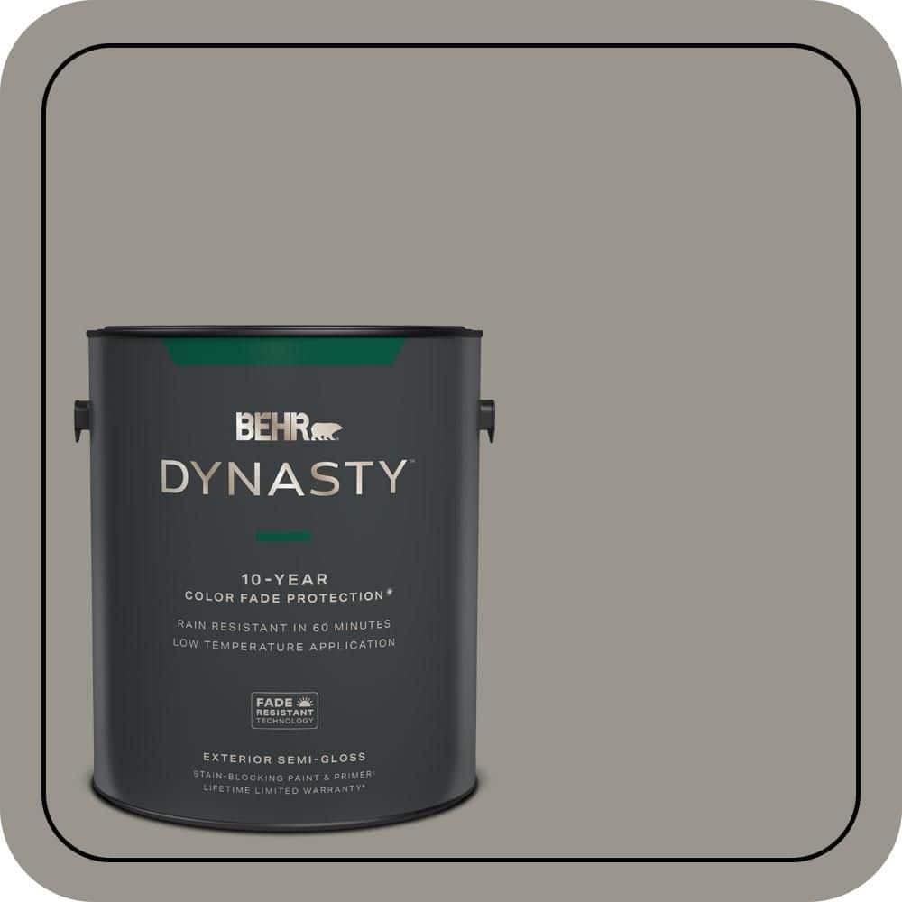 BEHR DYNASTY 1 gal. #N360-4 Battleship Gray Semi-Gloss Enamel Exterior Stain-Blocking Paint & Primer