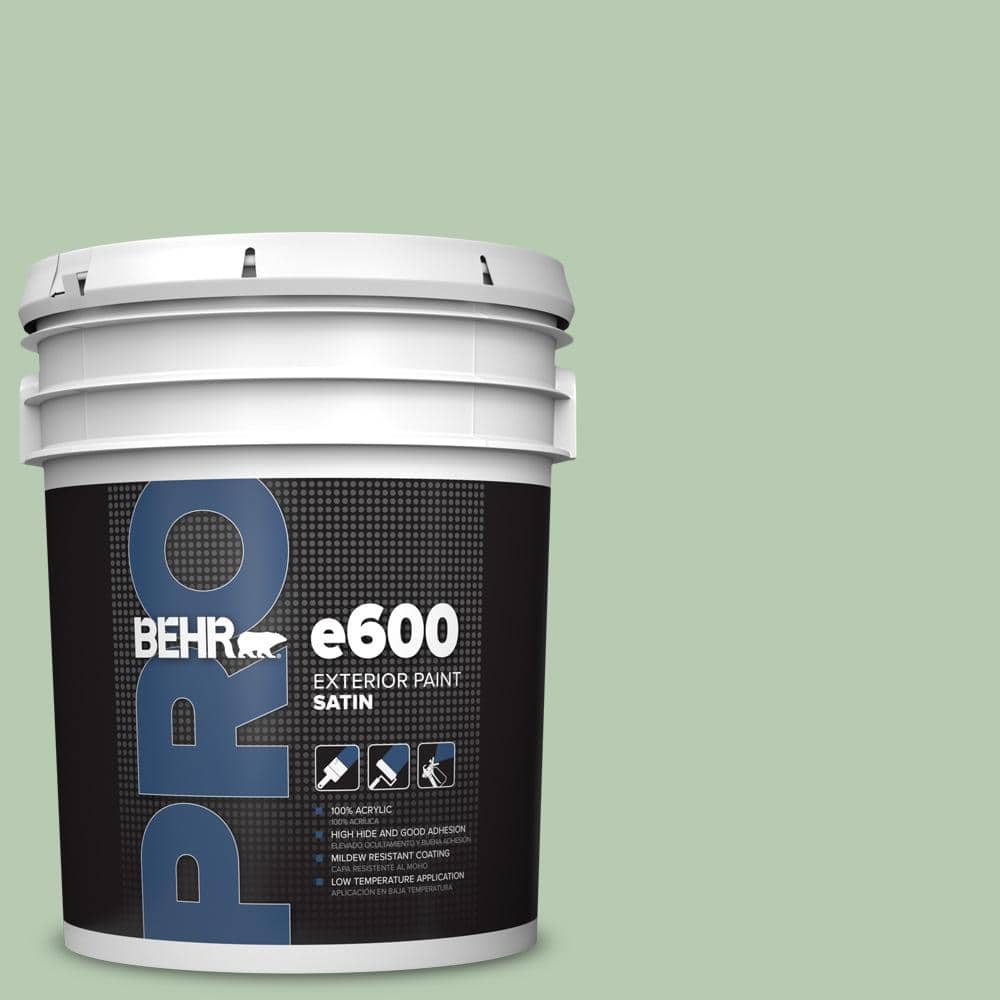 BEHR PRO 5 gal. #S400-3 Healing Aloe Satin Exterior Paint