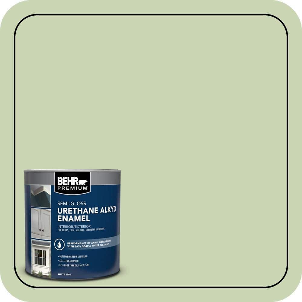 BEHR PREMIUM 1 qt. #M370-3 Spice Garden Semi-Gloss Enamel Urethane Alkyd Interior/Exterior Paint (1)