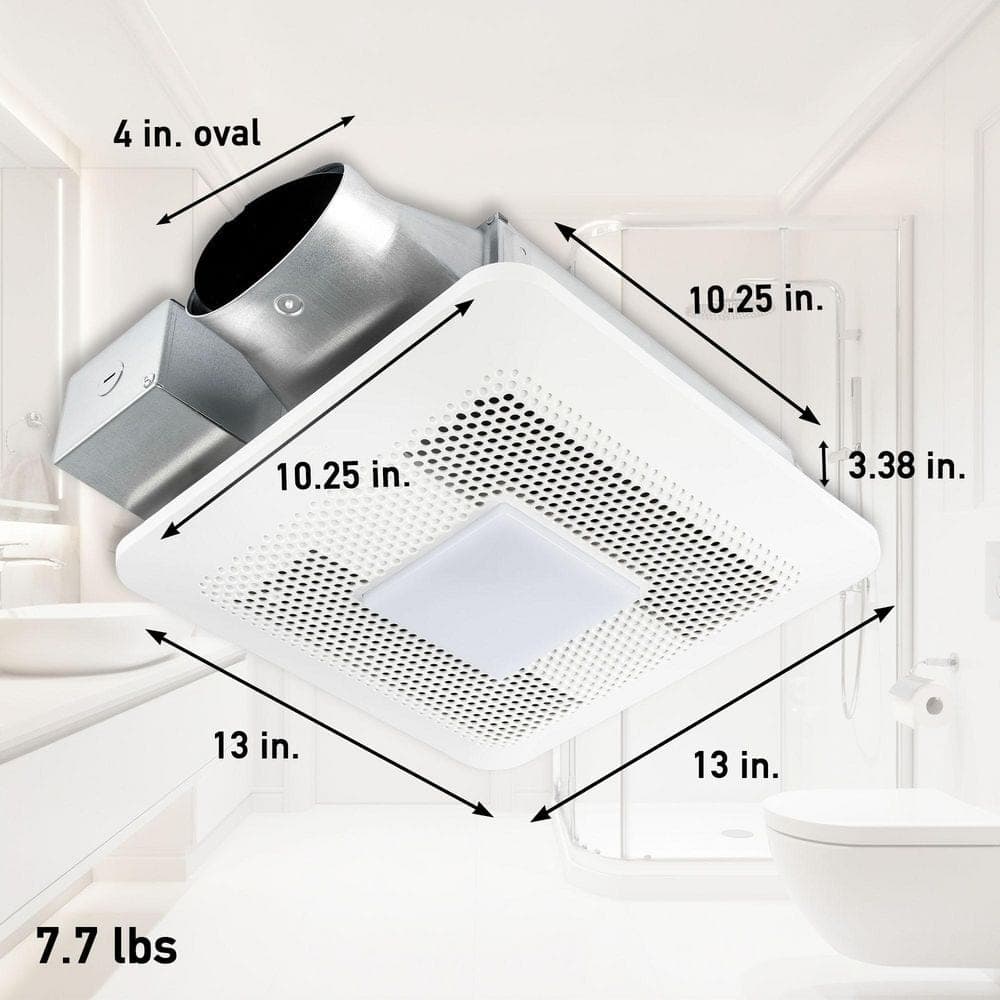 Panasonic WhisperThin DC LED Pick-A-Flow 80 -100 CFM Ceiling/Wall Bathroom Exhaust Fan, 3-3/8 in. Low Profile Housing (3)
