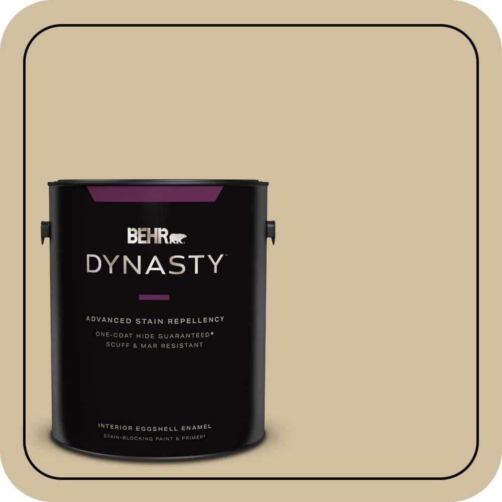 BEHR DYNASTY 1 gal. #S320-3 Final Straw Eggshell Enamel Interior Stain-Blocking Paint & Primer