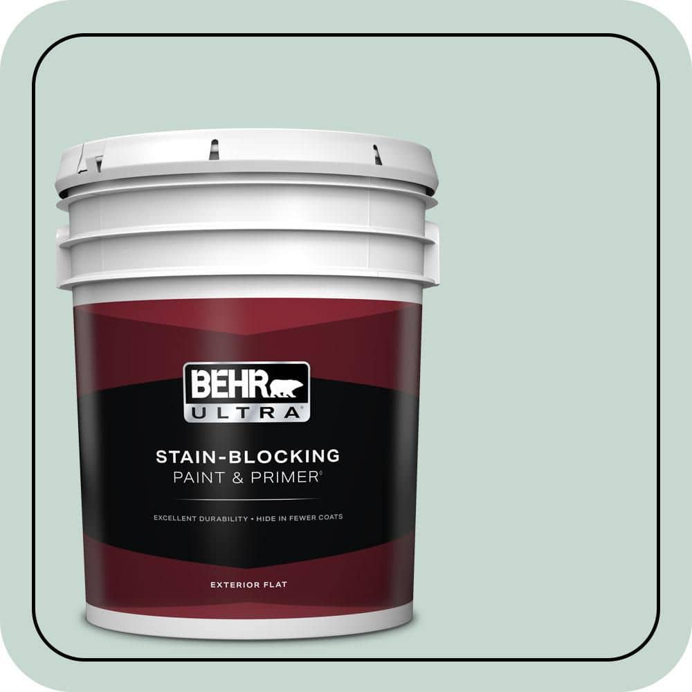 BEHR ULTRA 5 gal. #480E-2 Tide Pools Flat Exterior Paint & Primer