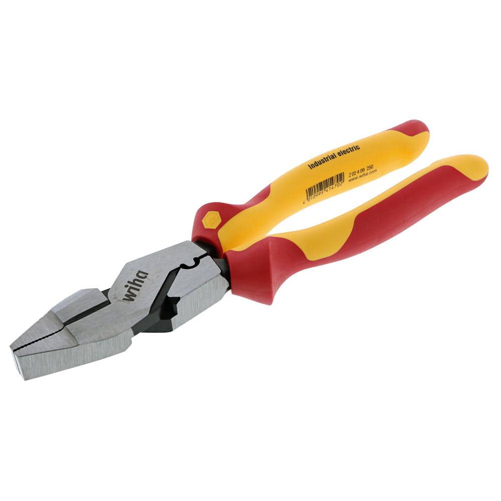 Wiha 9.5 in. 1000-Volt Insulated Industrial NE Style Lineman's Pliers with Crimpers (2)