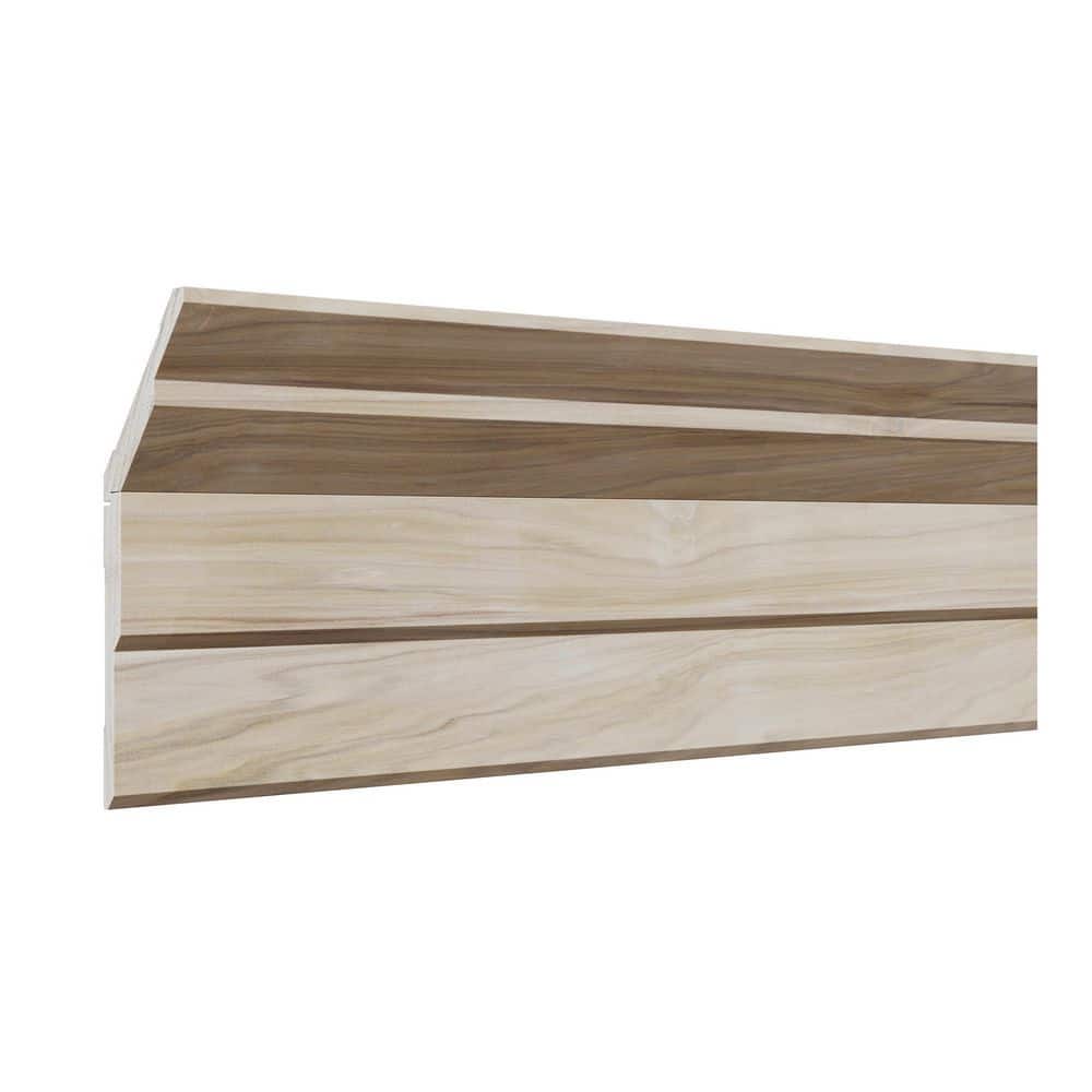 Ornamental Mouldings . 75 in. D x 10.25 in. W x 92 in. L Unfinished Poplar Wood Lucent Crown Kit Moulding (1)