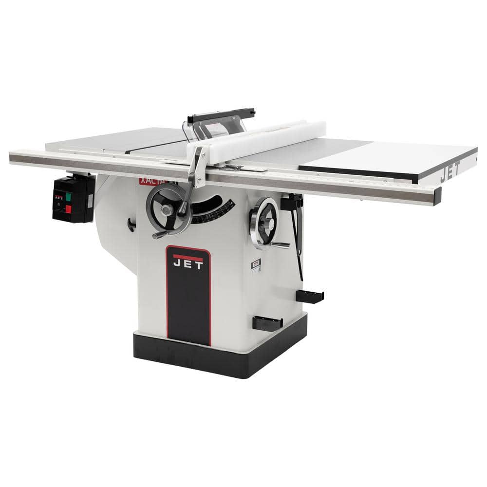 Jet 3 HP 10 in. Deluxe XACTA SAW Table Saw with 30 in. Fence, Cast Iron Wings and Riving Knife, 230-Volt (1)