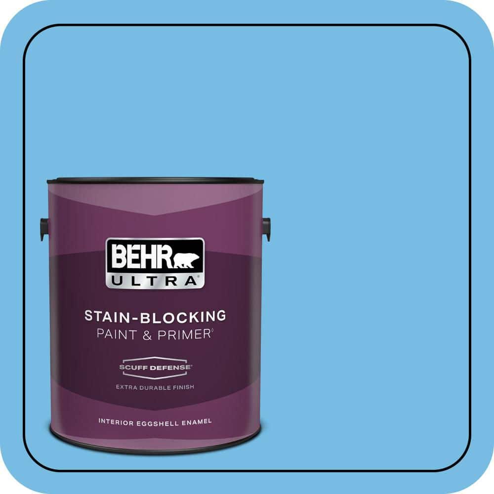 BEHR ULTRA 1 gal. #550B-4 Costa Rica Blue Extra Durable Eggshell Enamel Interior Paint & Primer