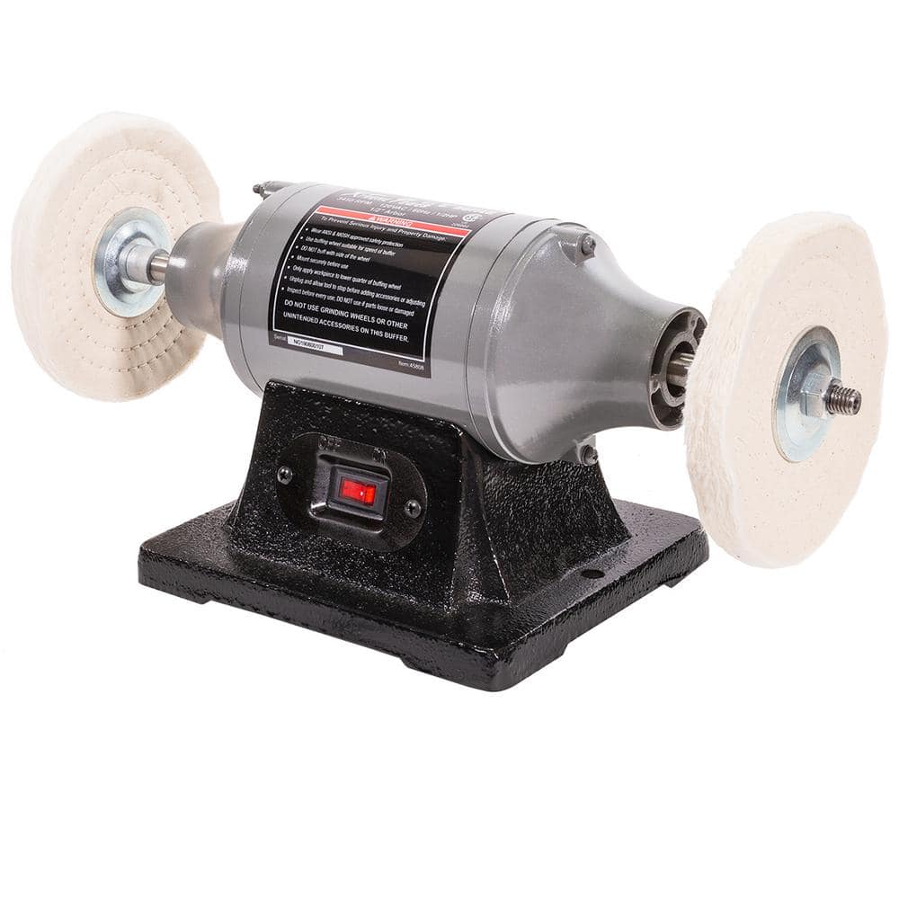 XtremepowerUS 6 in. 1/2 HP Electric Heavy-Duty Buffer Benchtop Dual Pad Polisher Grinder (2)