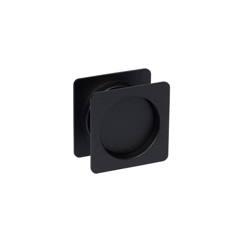 DELANEY HARDWARE Contemporary Square Black Hall, Closet Passage Sliding Pocket Door Lock (3)