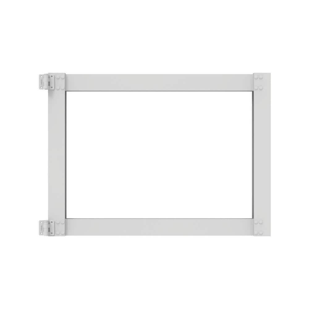 Barrette Outdoor Living 42 in. White Aluminum Privacy Rail Gate Kit