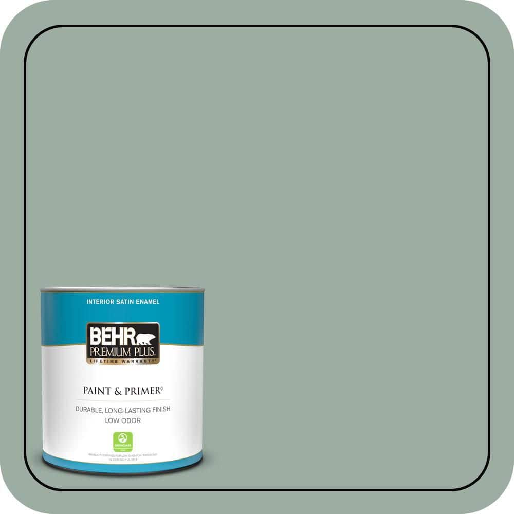 BEHR PREMIUM PLUS #N420-3 Misty Moss Enamel & Primer Color Sample (1)