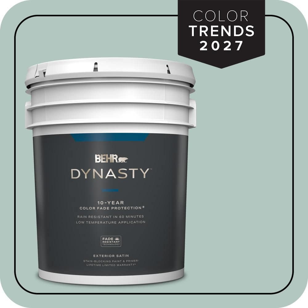 BEHR DYNASTY 5 gal. #S430-2 Fresh Tone Satin Enamel Exterior Stain-Blocking Paint & Primer
