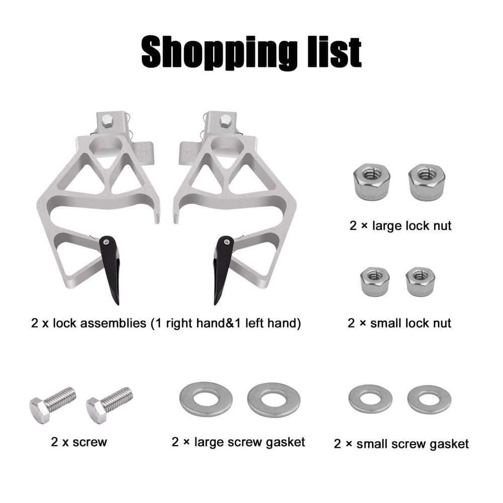 Helhom 2-Pack Model 28-11 8 in. Aluminum Extension Ladder Rung Lock Kit (3)