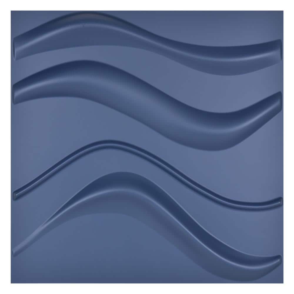 Art3dwallpanels Navy Blue Waver Decorative Wall Panel 3D Wall Tiles 19.7 in. x 19.7 in.( 32 sq. ft./Pack) (1)