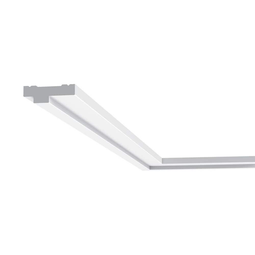 ORAC DECOR 1-1/2 in. x 1/2 in. x 78-3/4 in. Primed White Plain Polystyrene Crown Moulding (8-Pack) (1)