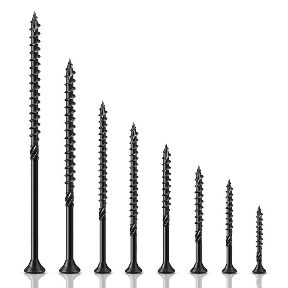 Afoxsos Black Rust Resistant Epoxy Coated Heavy-Duty Outdoor Deck Screws Torx Drive Head for Timber Fence (55-Pack) (2)