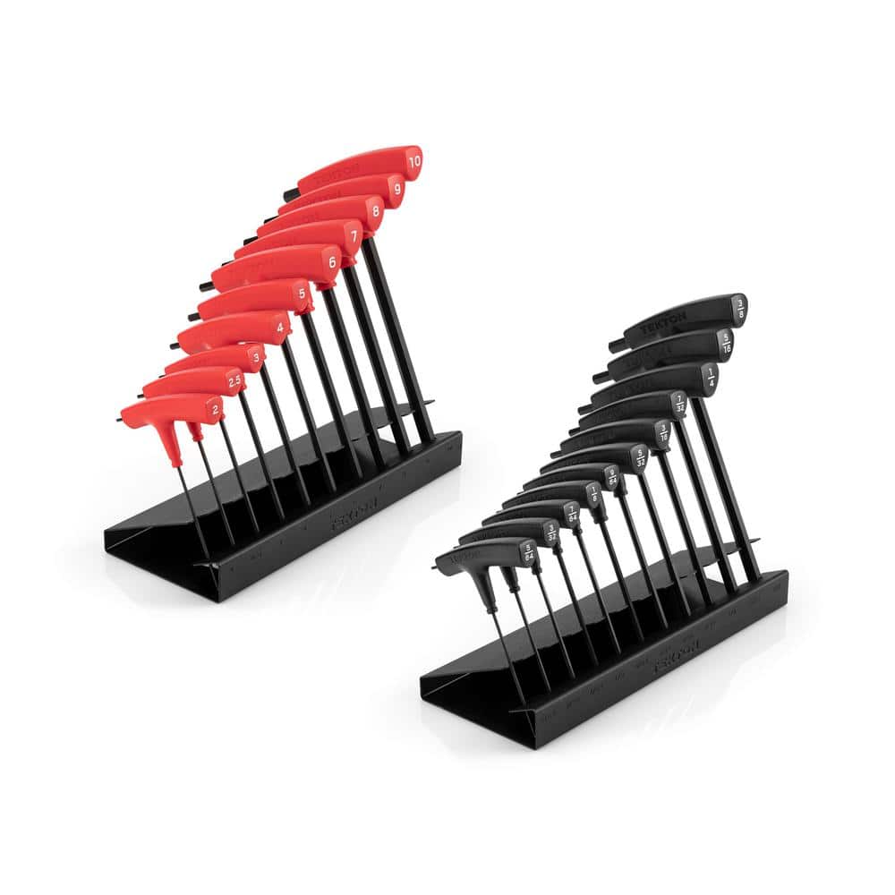 TEKTON Ball End Hex T-Handle Key Set with Stand, 21-Piece (5/64-3/8 in., 2-10 mm) (1)