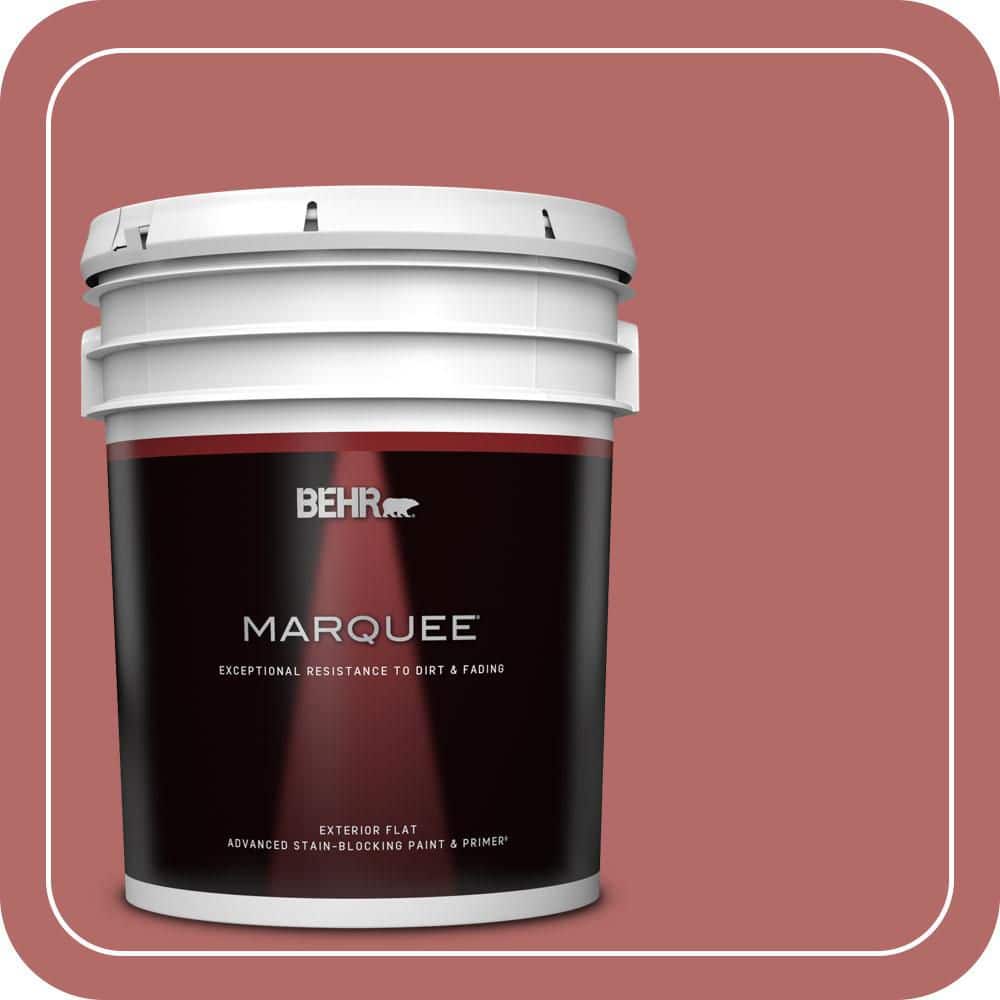 BEHR MARQUEE 5 gal. #PMD-12 Desert Rose Flat Exterior Paint & Primer