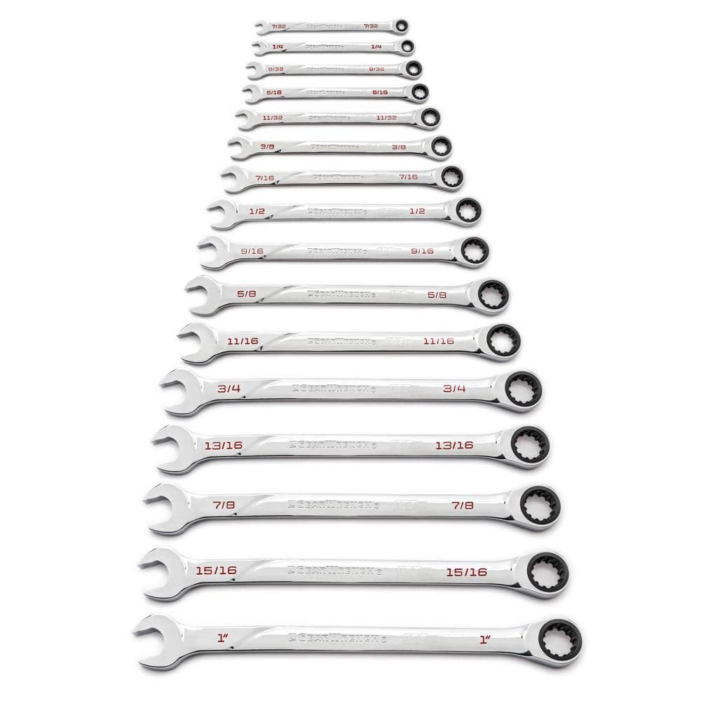 GEARWRENCH SAE 120XP Universal Spline XL Combination Ratcheting Wrench Tool Set (16-Piece) (1)