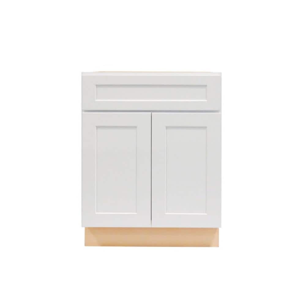 ProCraft Cabinetry Liberty Series Assembled 24 in. W x 21 in. D x 34.5 in. H Sink Base Bath Vanity Cabinet Only in White