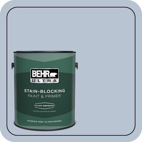 BEHR ULTRA 1 gal. #590E-3 Hyacinth Tint Extra Durable Semi-Gloss Enamel Interior Paint & Primer (2)