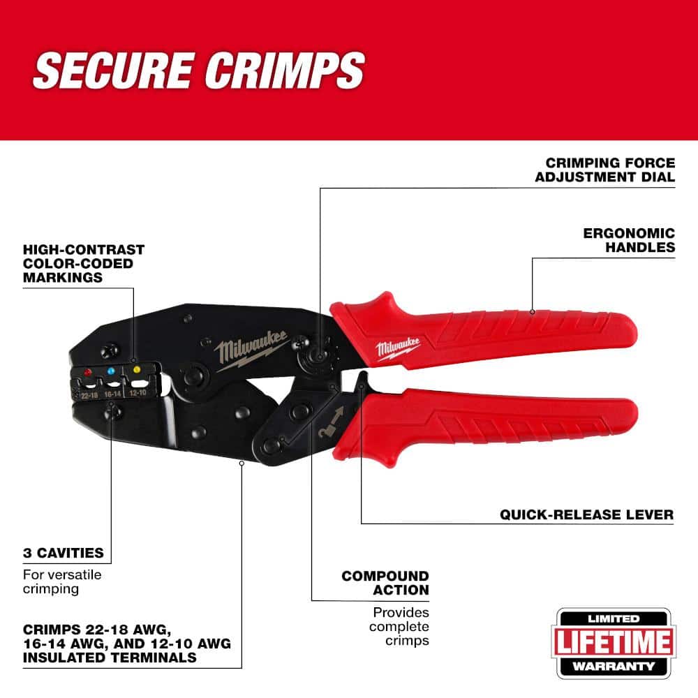 Milwaukee Ratcheting Insulated Terminals Crimper (2)