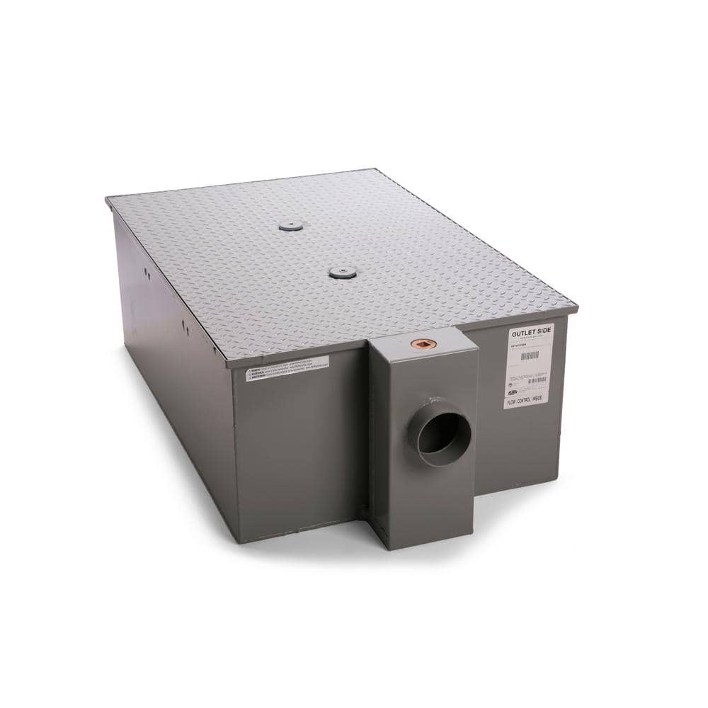 Zurn 29 in. x 16 in Low-Profile Grease Trap 50 GPM with 4 in Ho Hub