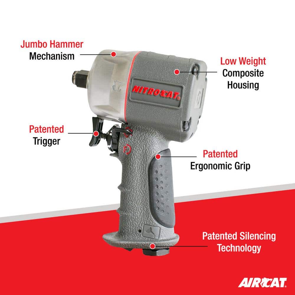 AIRCAT NITROCAT 1/2 in. Composite Impact Wrench (2)