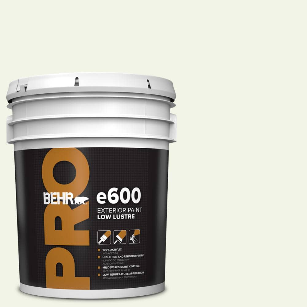 BEHR PRO 5 gal. #GR-W10 Calcium Low Luster Exterior Paint