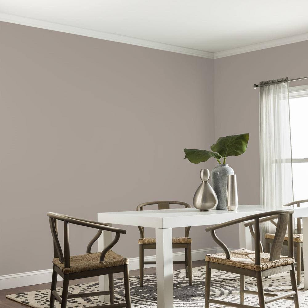 Glidden Premium 1 qt. #PPG1019-4 Simmering Smoke Eggshell Interior Latex Paint (4)