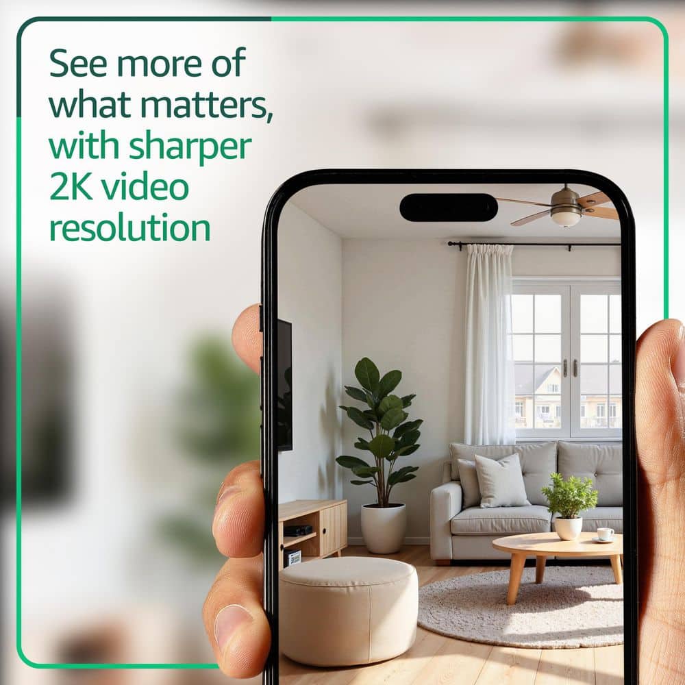 Blink Mini 2K+ (Newest Model)-Plug-In Home and Pet Security Camera W/ 2K Video Resolution,Motion Detection 2-Pack (White) (4)