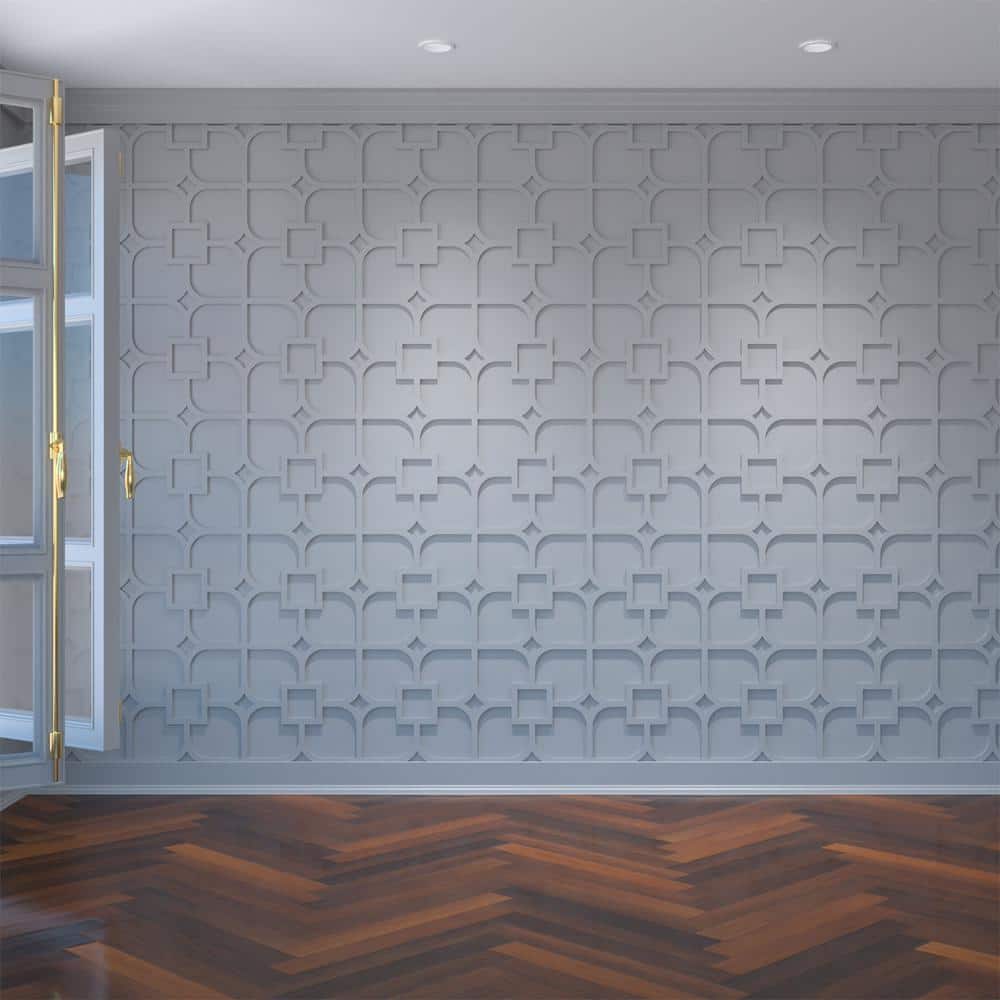 Ekena Millwork 23 3/8"W x 23 3/8"H x 3/8"T Large Olivia Decorative Fretwork Wall Panels Architectural Grade PVC (1)