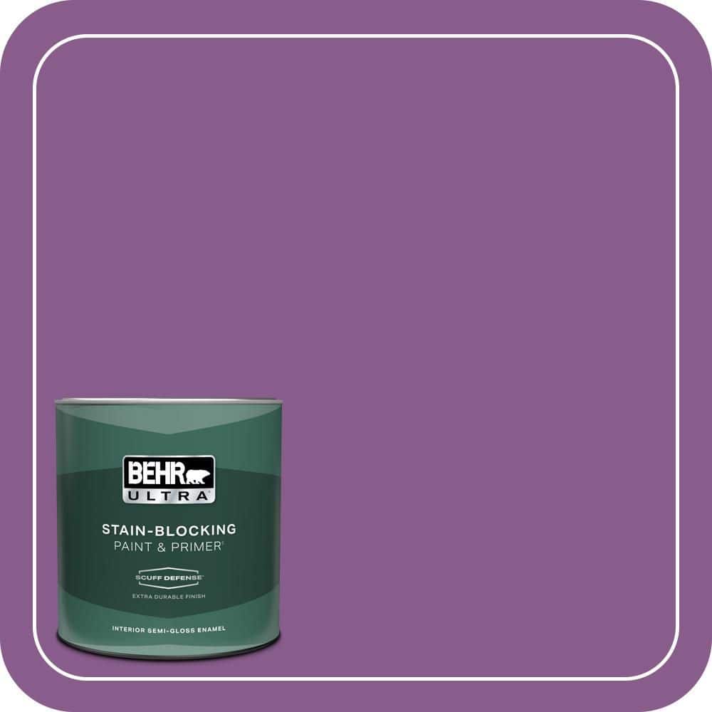 BEHR ULTRA 1 qt. #670B-7 Candy Violet Extra Durable Semi-Gloss Enamel Interior Paint & Primer