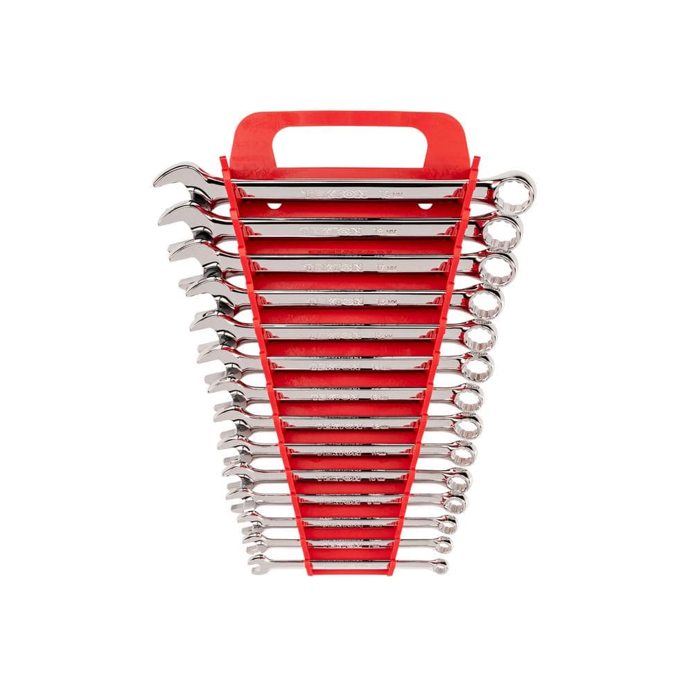 TEKTON 6-19 mm Combination Wrench Set with Holder (14-Piece) (1)