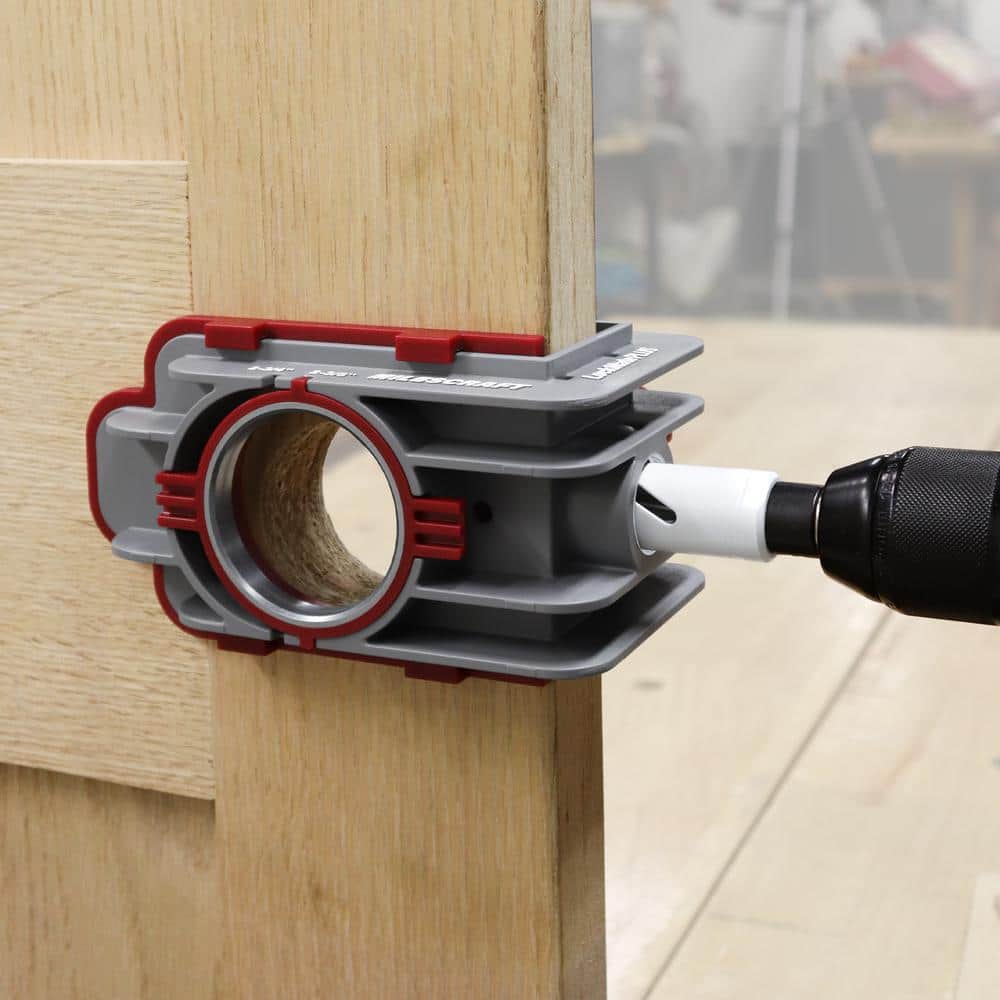 Milescraft Lock Mate PLUS Self Clamping Professional Door Lock Installation Kit Bi-Metal Cobalt Hole Saws Wood or Metal Doors (3)