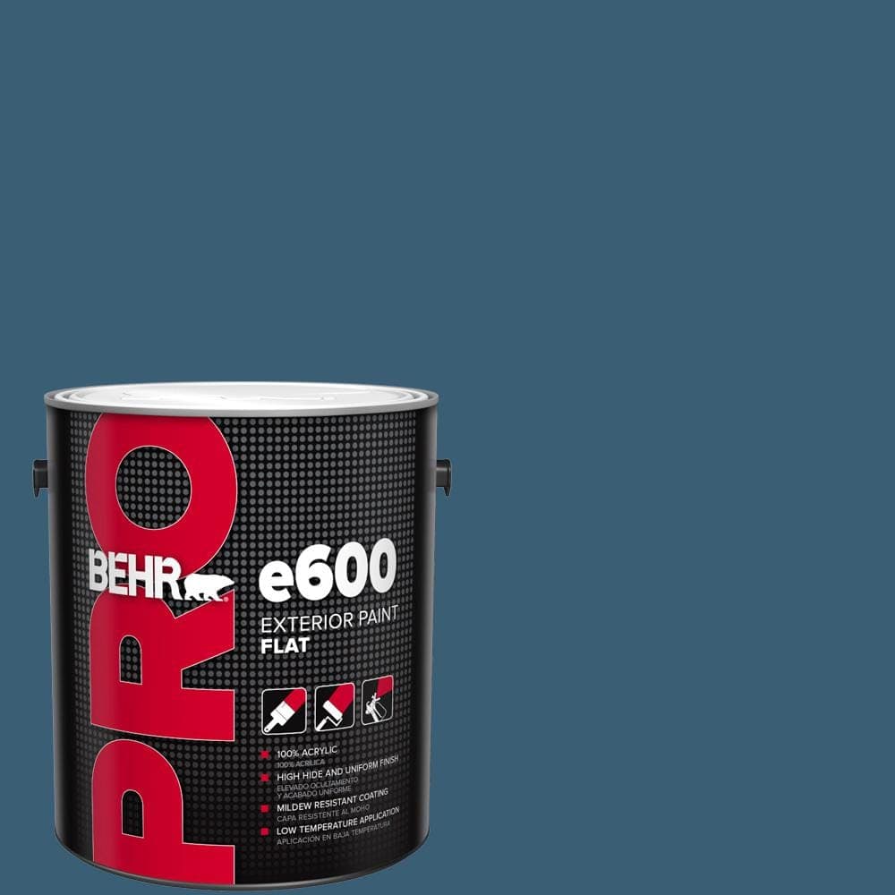 BEHR PRO 1 gal. #S490-7 Superior Blue Flat Exterior Paint