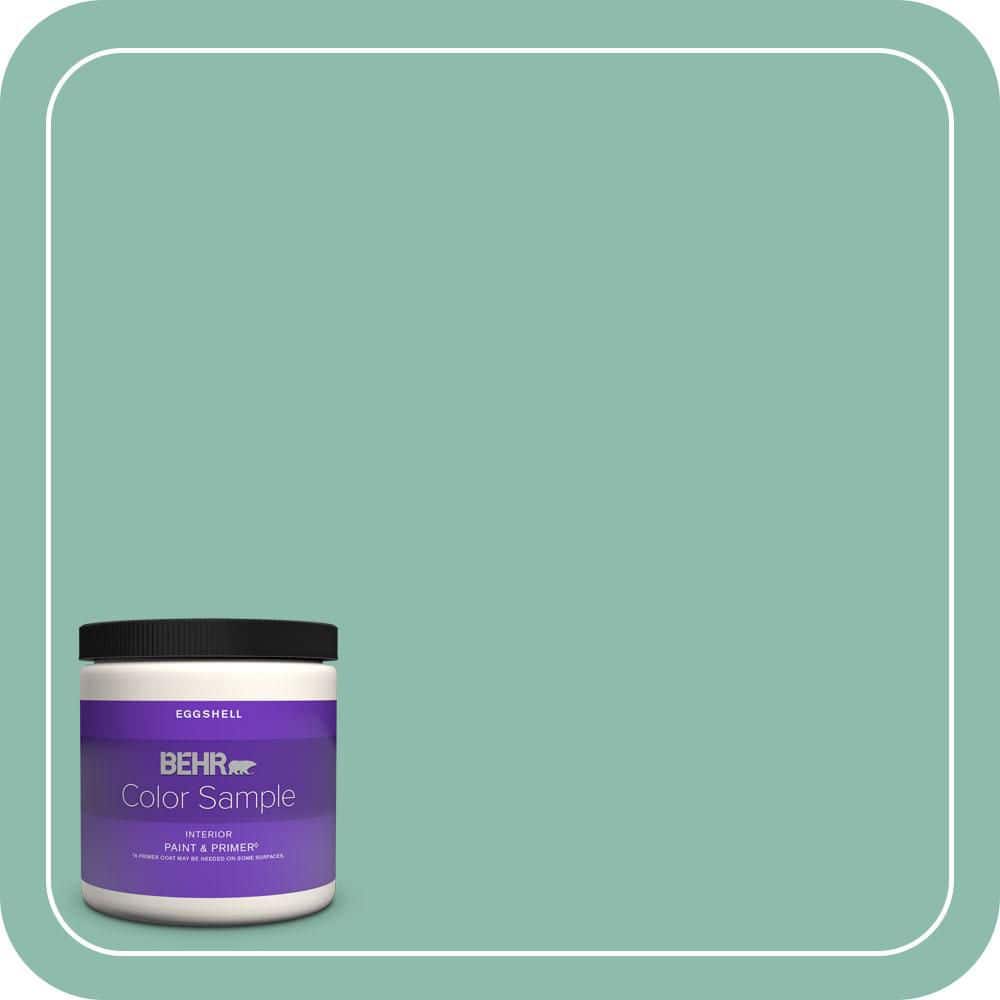 BEHR PREMIUM PLUS 8 oz. #MQ6-37 Mild Evergreen Eggshell Enamel Interior Paint & Primer Color Sample