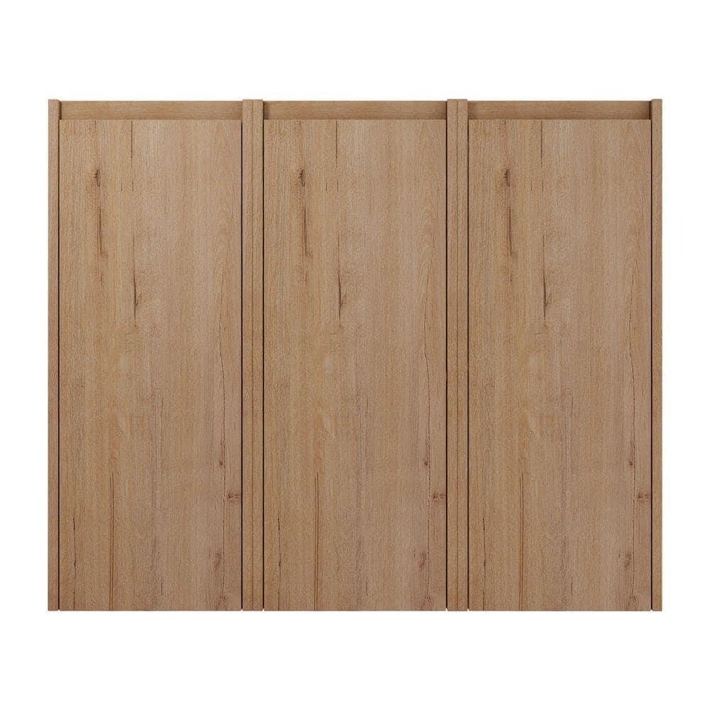 ARTCHIRLY 35.43 in. W x 9.81 in. D x 29.5 in. H Bathroom Storage Wall Cabinet in Light Brown (2)
