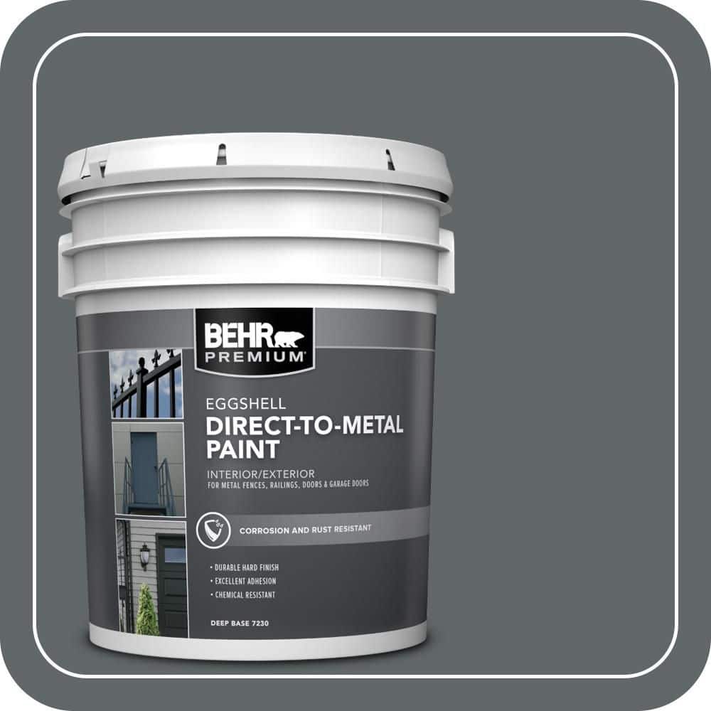 BEHR PREMIUM 5 gal. #N450-6 Binary Star Eggshell Direct to Metal Interior/Exterior Paint