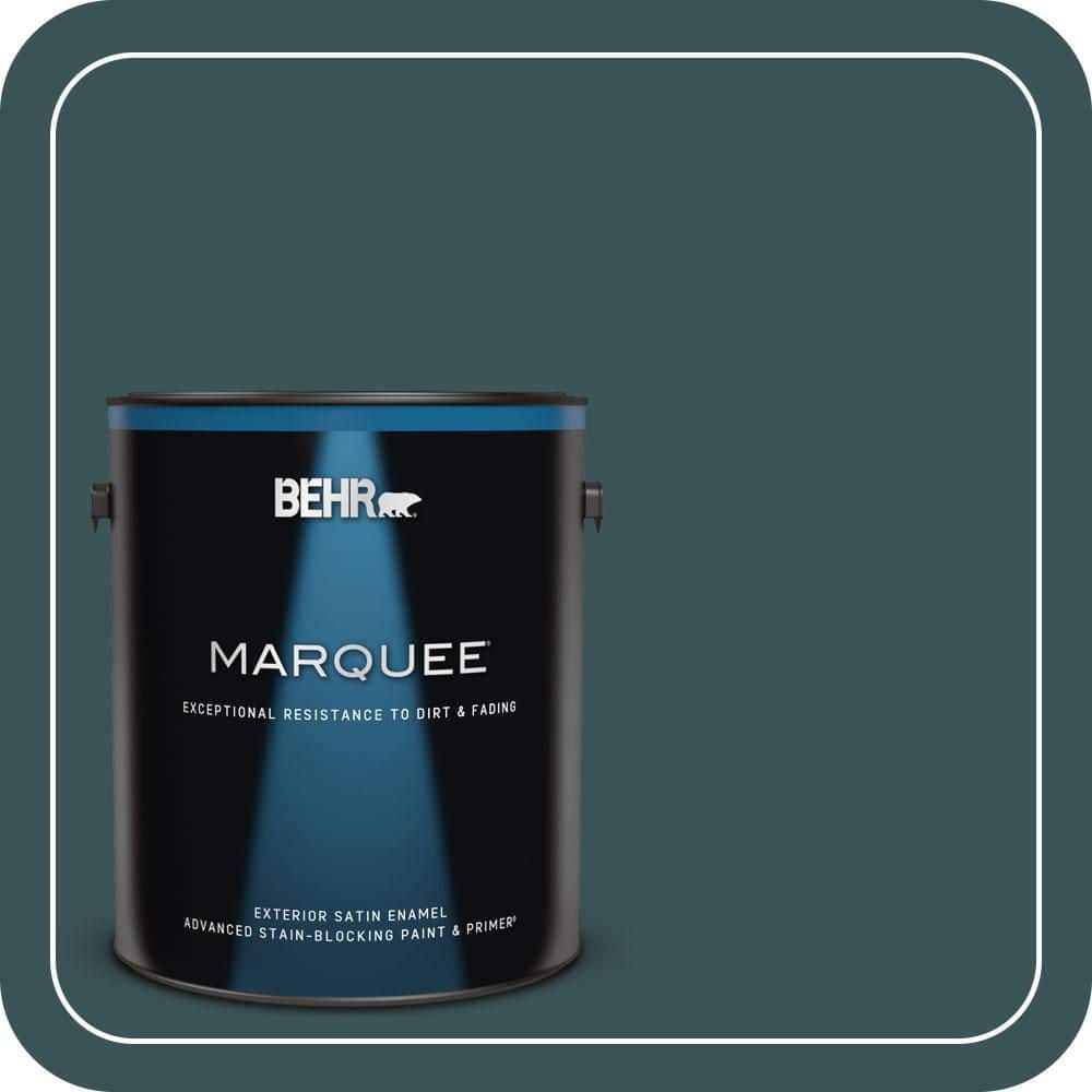 BEHR MARQUEE 1 gal. #T11-6 Almost Famous Satin Enamel Exterior Paint & Primer