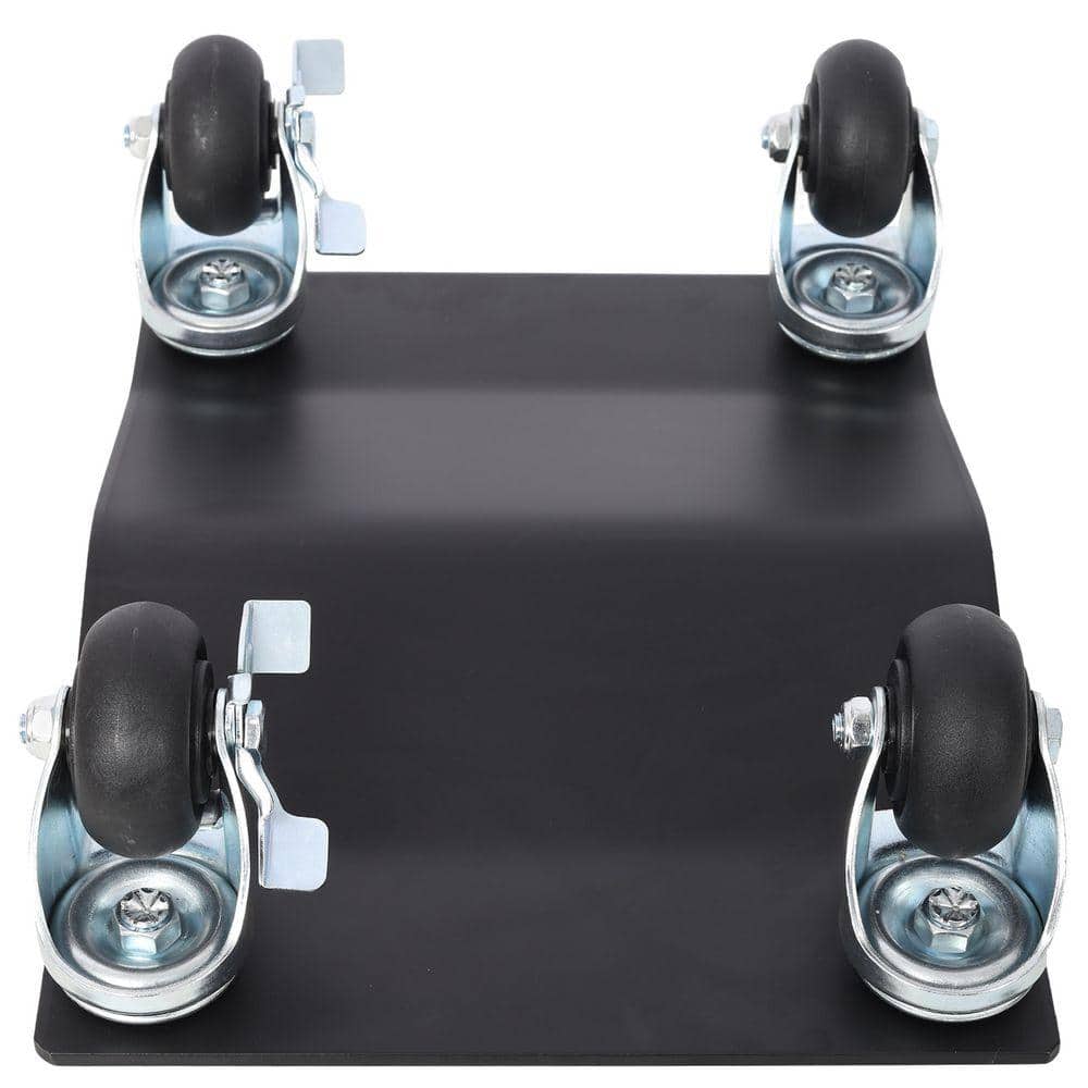Huluwat 2-Pack 2500 lb. Capacity Heavy Duty Steel Hand Truck Wheel Dolly with Brakes, Black (2)