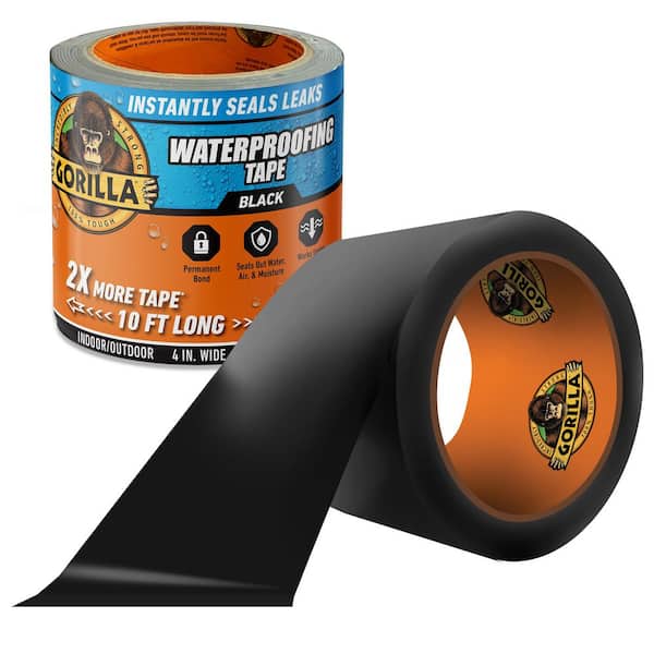 Gorilla 10 ft. Waterproof Patch and Seal Tape Black (2)