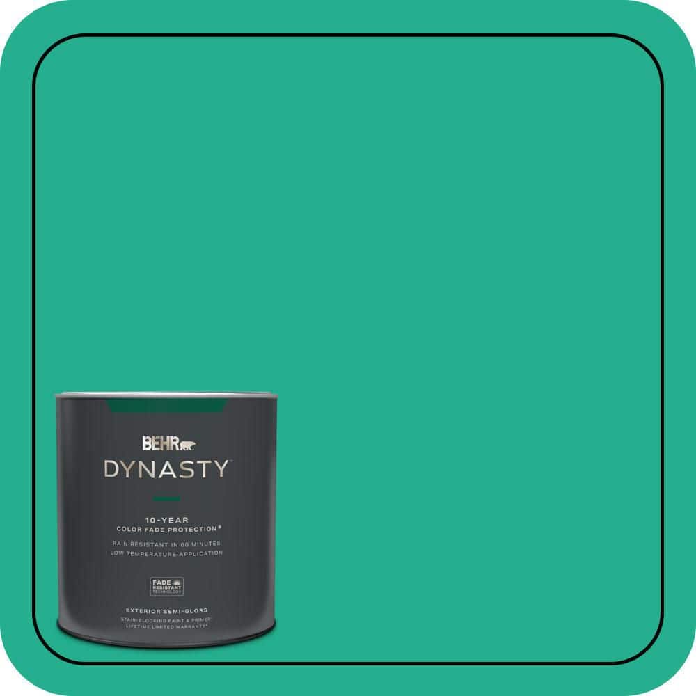 BEHR DYNASTY 1 qt. #480B-5 Mermaid Song Semi-Gloss Exterior Stain-Blocking Paint & Primer
