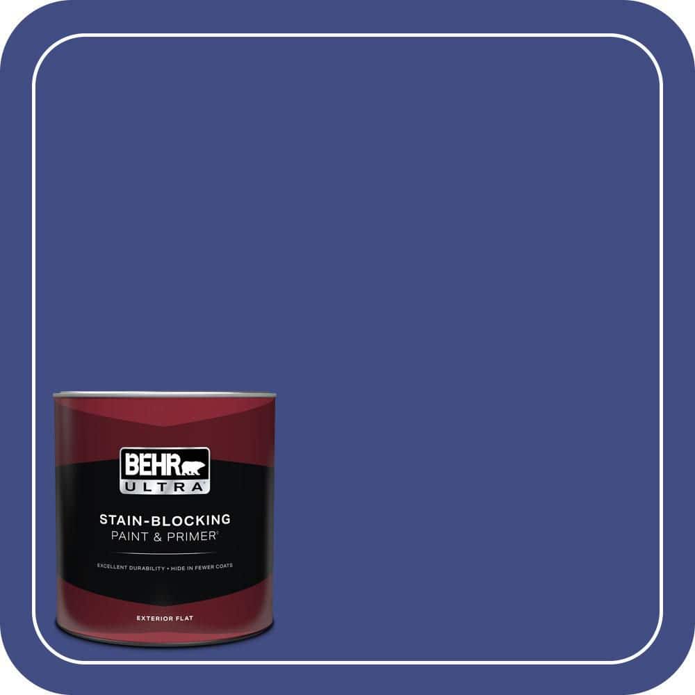 BEHR ULTRA 1 qt. #MQ5-48 Boudoir Blue Flat Exterior Paint & Primer