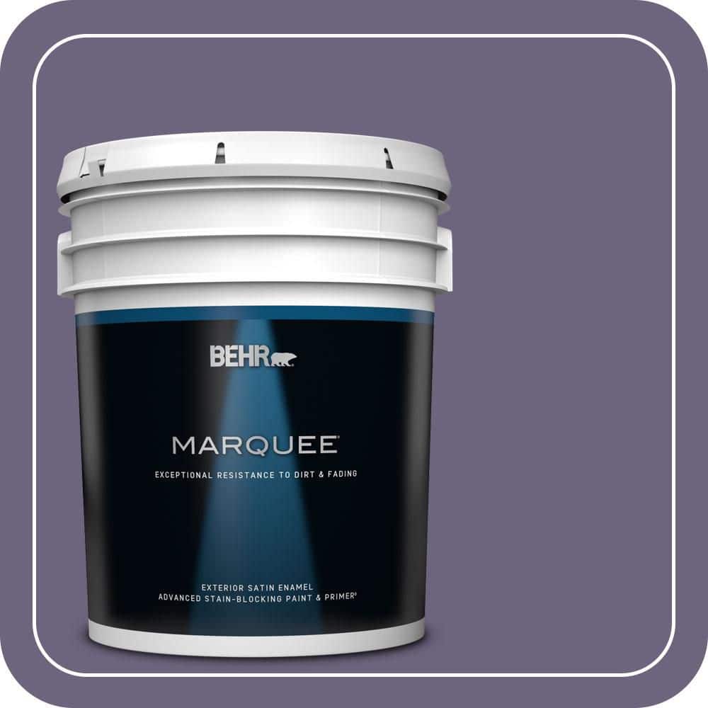BEHR MARQUEE 5 gal. #650F-6 Victorian Iris Satin Enamel Exterior Paint & Primer
