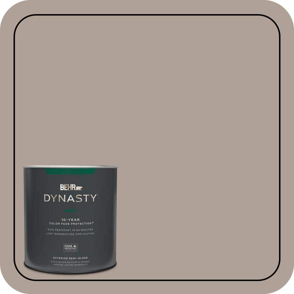 BEHR DYNASTY 1 qt. #N180-4 Moleskin Semi-Gloss Enamel Exterior Stain-Blocking Paint & Primer